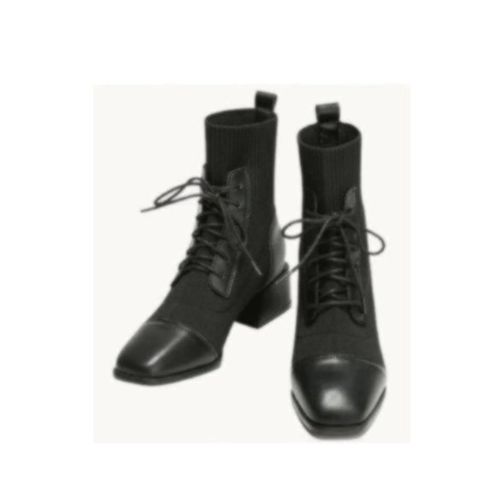 US Size 10, EU Size 41 C. Paravano Black Boots Mesh Combat Boots Womens Shoes - Picture 7 of 13